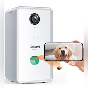 FARORO Dog Pet Camera With Treat Dispenser